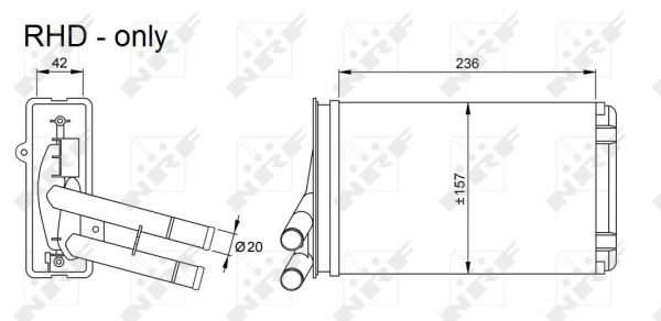Heat Exchanger, interior heating - 54302 NRF