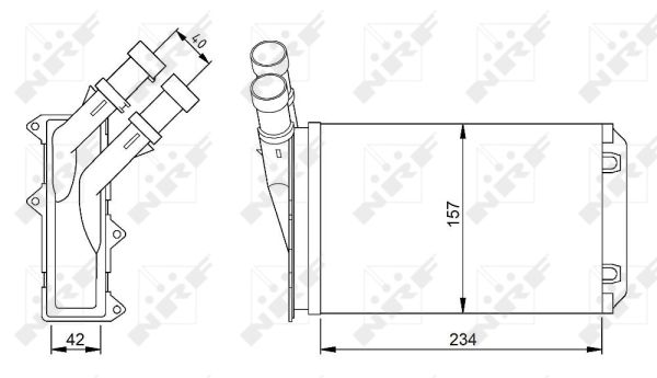 Heat Exchanger, interior heating - 54308 NRF
