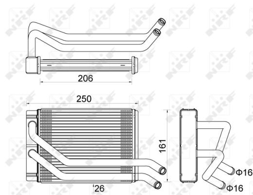 Heat Exchanger, interior heating - 54313 NRF