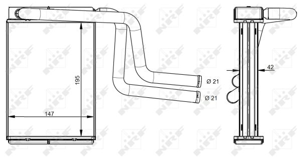 Heat Exchanger, interior heating - 54330 NRF