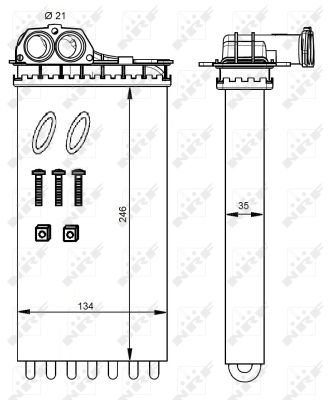 Heat Exchanger, interior heating - 54332 NRF