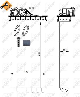 Heat Exchanger, interior heating - 54334 NRF