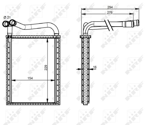Heat Exchanger, interior heating - 54339 NRF