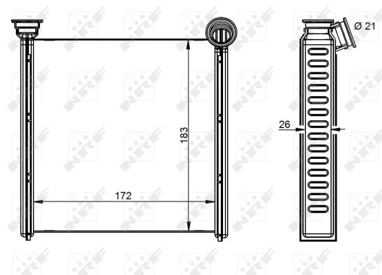 Heat Exchanger, interior heating - 54342 NRF