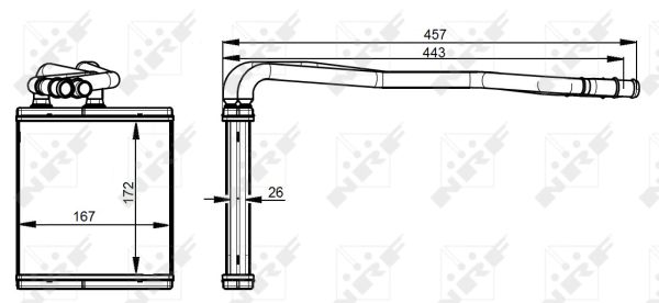 Heat Exchanger, interior heating - 54343 NRF
