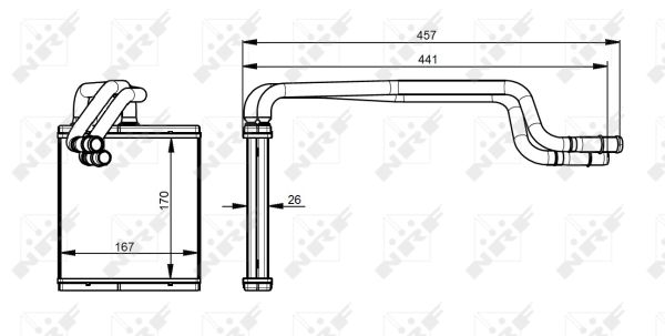 Heat Exchanger, interior heating - 54344 NRF