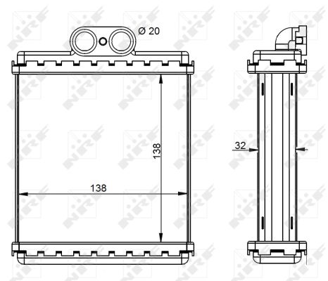 Heat Exchanger, interior heating - 54345 NRF