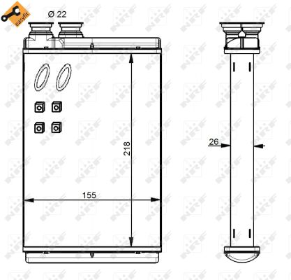 Heat Exchanger, interior heating - 54347 NRF