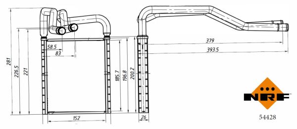 Heat Exchanger, interior heating - 54428 NRF