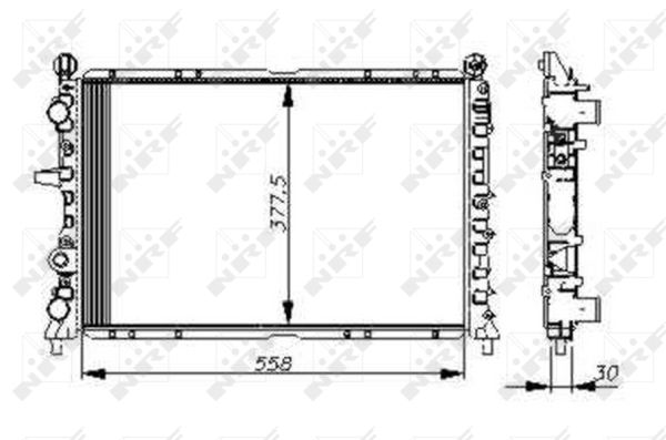 Radiator, engine cooling - 54502 NRF