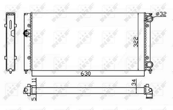 Kühler, Motorkühlung - 54664 NRF