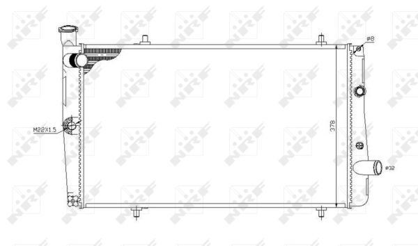Radiatore, Raffreddamento motore - 54669 NRF
