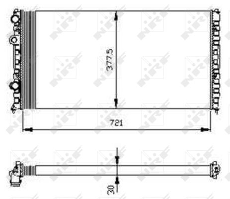 Radiator, engine cooling - 54696 NRF