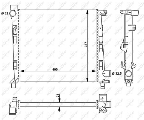 Radiatore, Raffreddamento motore - 54717 NRF