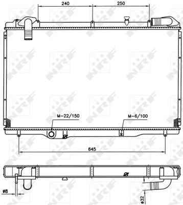 Radiator, engine cooling - 54750 NRF