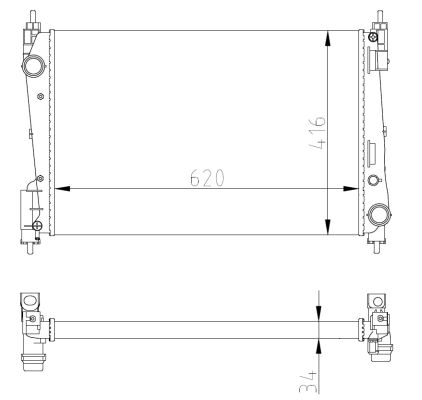 Radiatore, Raffreddamento motore - 54752A NRF