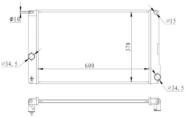Radiator, engine cooling - 550008 NRF