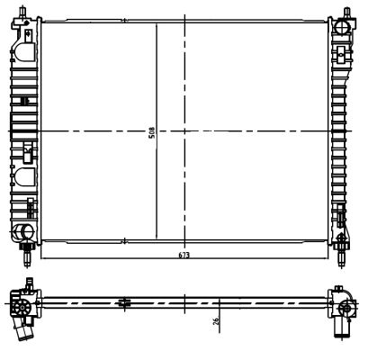 Radiator, engine cooling - 550013 NRF