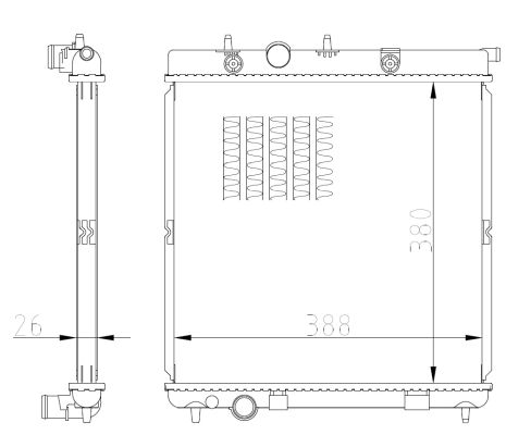 Radiator, engine cooling - 550016 NRF