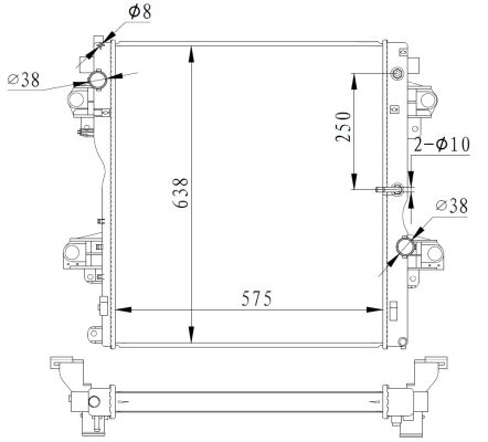 Radiator, engine cooling - 550018 NRF