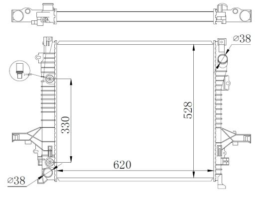 Radiator, engine cooling - 550019 NRF