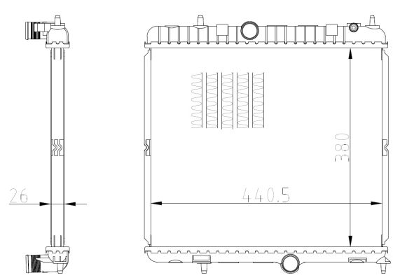 Radiator, engine cooling - 550021 NRF