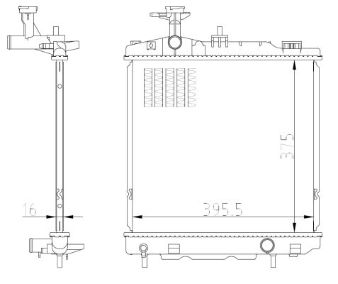 Radiator, engine cooling - 550022 NRF