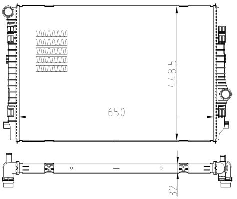 Radiator, engine cooling - 550081 NRF