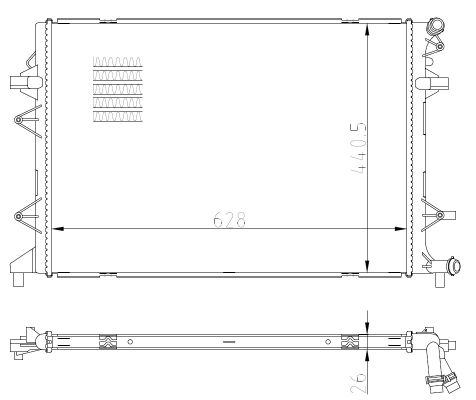Radiator, engine cooling - 550089 NRF