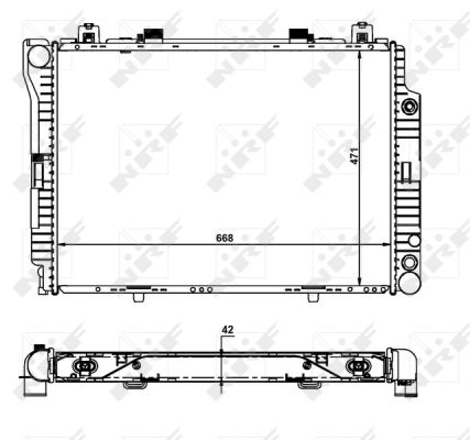 Radiator, engine cooling - 55316 NRF
