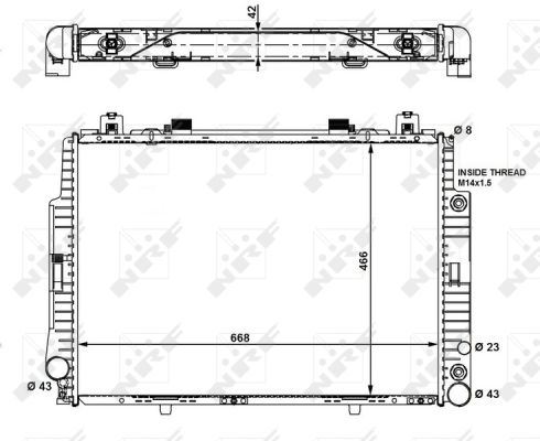 Radiator, engine cooling - 55320 NRF