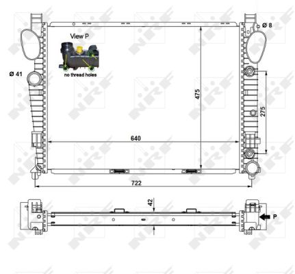Radiator, engine cooling - 55325 NRF