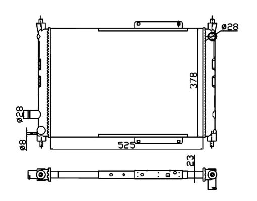 Radiator, engine cooling - 55326A NRF