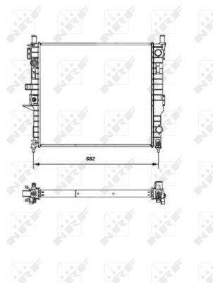 Radiator, engine cooling - 55335 NRF