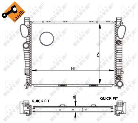 Radiator, engine cooling - 55337 NRF
