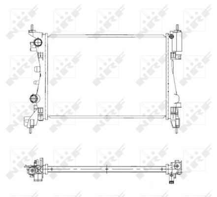 Radiator, engine cooling - 55341 NRF