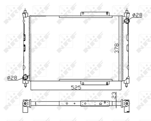 Radiatore, Raffreddamento motore - 55425A NRF