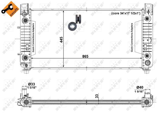 Radiator, engine cooling - 56008 NRF