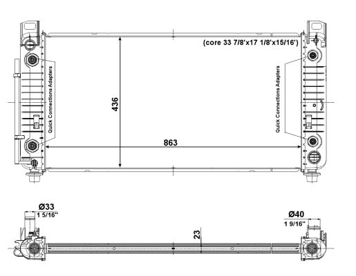 Радиатор, охлаждение двигателя - 56009 NRF
