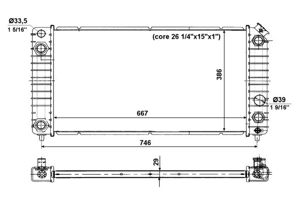 Radiator, engine cooling - 56011 NRF