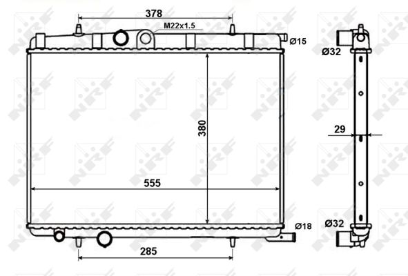Radiator, engine cooling - 56021 NRF