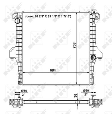 Radiatore, Raffreddamento motore - 56025 NRF