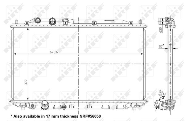 Radiator, engine cooling - 56049 NRF