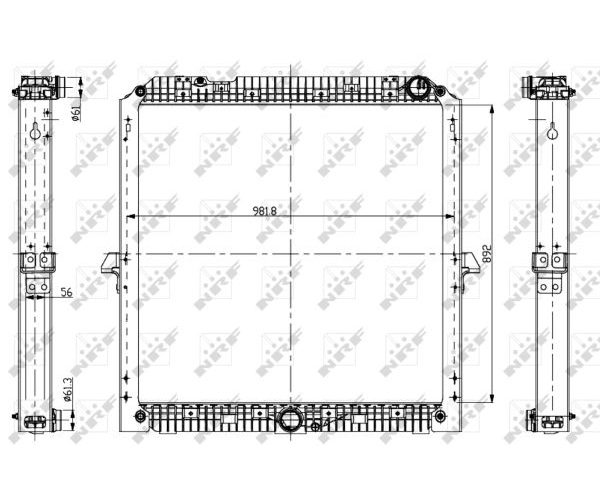 Radiator, engine cooling - 56068 NRF