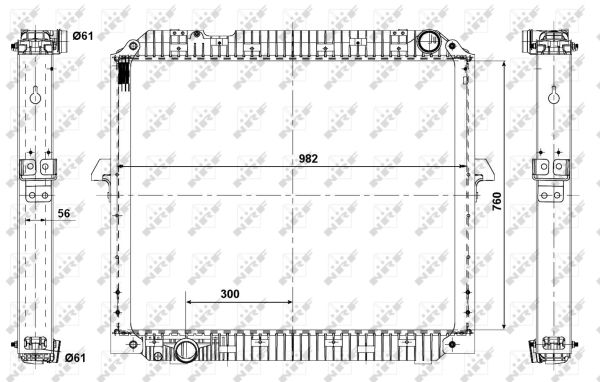 Radiator, engine cooling - 56072 NRF