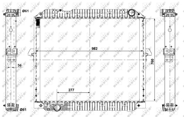 Radiator, engine cooling - 56073 NRF