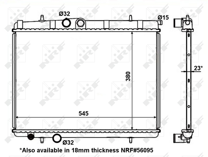 Radiator, engine cooling - 56096 NRF