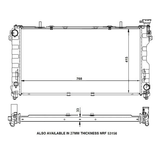 Radiator, engine cooling - 56133 NRF
