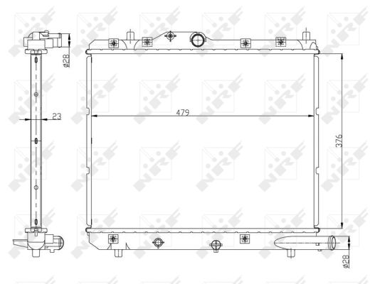 Radiator, engine cooling - 56147 NRF