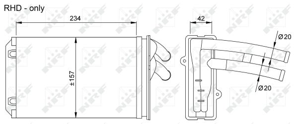 Heat Exchanger, interior heating - 58035 NRF